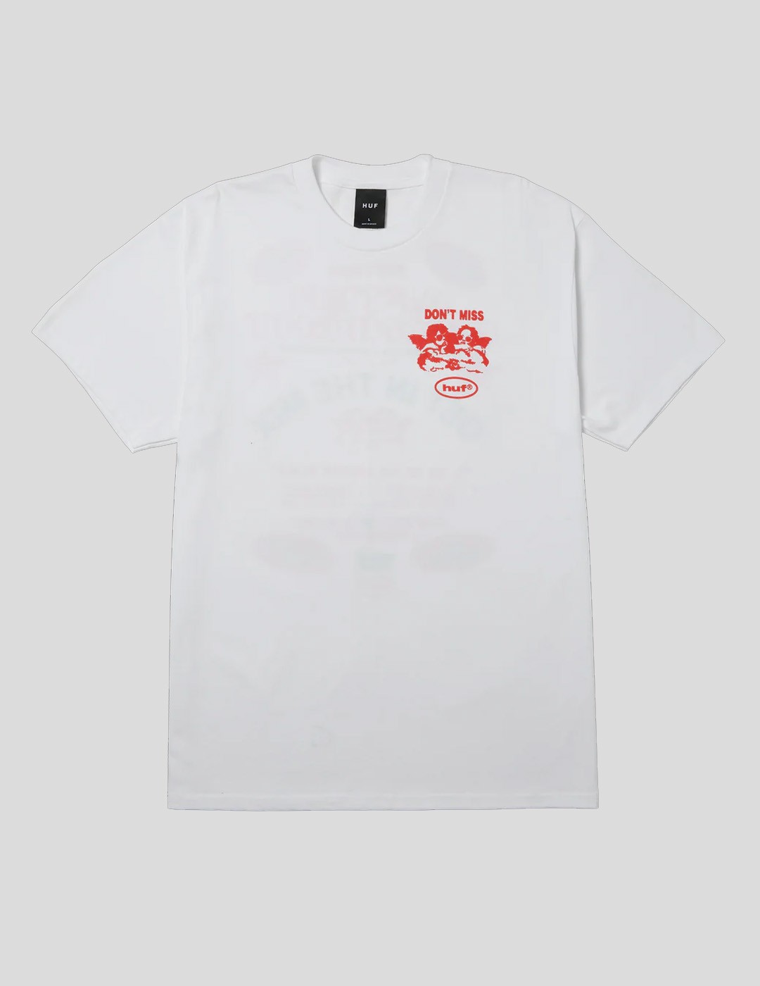CAMISETA HUF AFTER MIDNIGHT SS TEE  WHITE