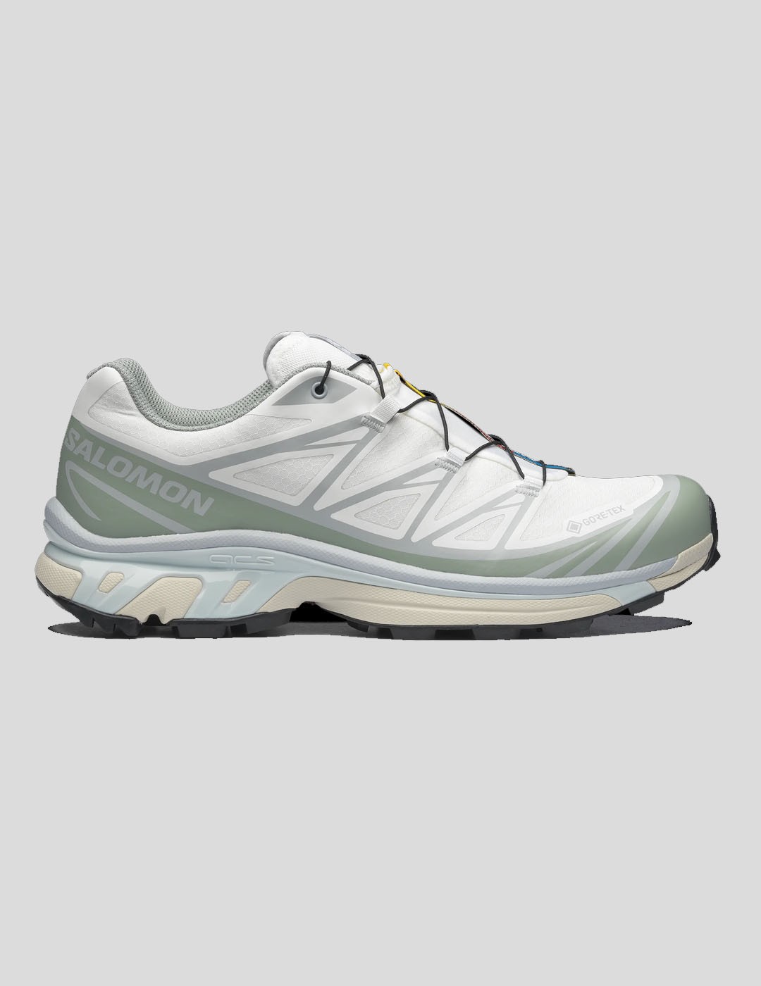 ZAPATILLAS SALOMON XT-6  GORETEX WHITE-GREEN MILIEU-ICE FLOW