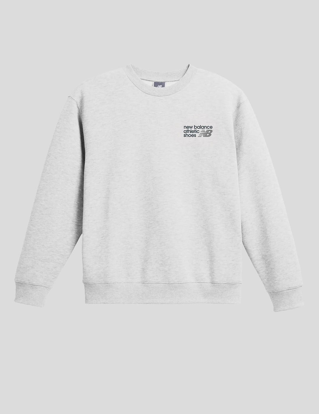 SUDADERA NEW BALANCE ATHLETICS PREMIUM LOGO CREW GREY DAYS ASH HEATHER