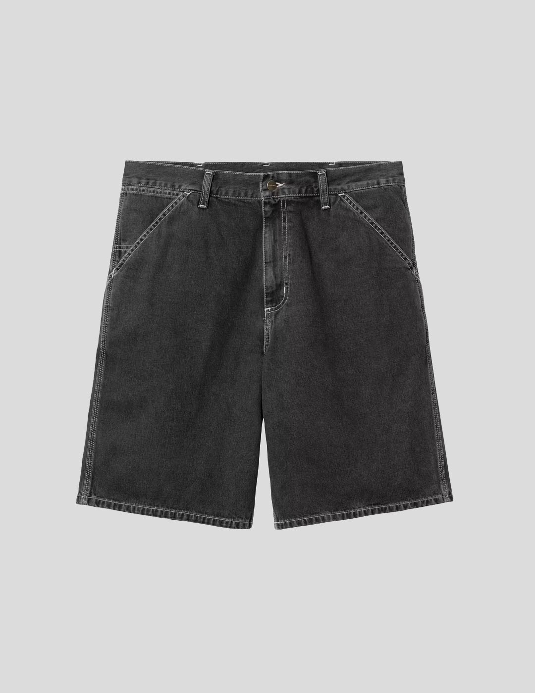 SHORTS CARHARTT WIP  SIMPLE SHORT  BLACK HEAVY STONE WASHED