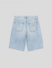SHORTS CARHARTT WIP  LANDON SHORT  BLUE HEAVY WORM BLEACHED