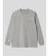 CAMISETA CARHARTT WIP  AMERICAN SCRIPT LS TEE  GREY HEATHER