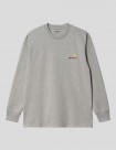 CAMISETA CARHARTT WIP  AMERICAN SCRIPT LS TEE  GREY HEATHER