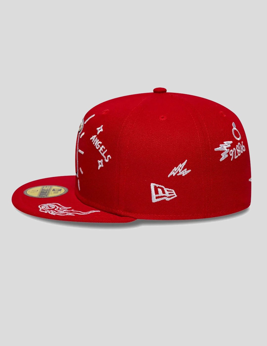 GORRA NEW ERA LOS ANGELES ANGELS MLB SCRIBBLE 59FIFTY  RED