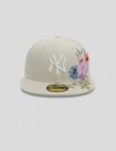 GORRA NEW ERA NY YANKEES MLB FLORAL 59FIFTY  STONE WHITE