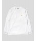 CAMISETA CARHARTT WIP  CHASE LS TEE  WHITE-GOLD