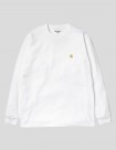 CAMISETA CARHARTT WIP  CHASE LS TEE  WHITE-GOLD