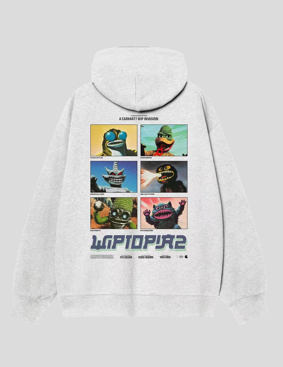 SUDADERA CARHARTT WIP  HOODED WIPTOPIA II   ASH HEATHER
