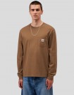CAMISETA CARHARTT WIP  POCKET LS TEE   HAMILTON BROWN 