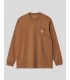CAMISETA CARHARTT WIP  POCKET LS TEE   HAMILTON BROWN 