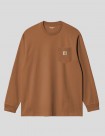 CAMISETA CARHARTT WIP  POCKET LS TEE   HAMILTON BROWN 