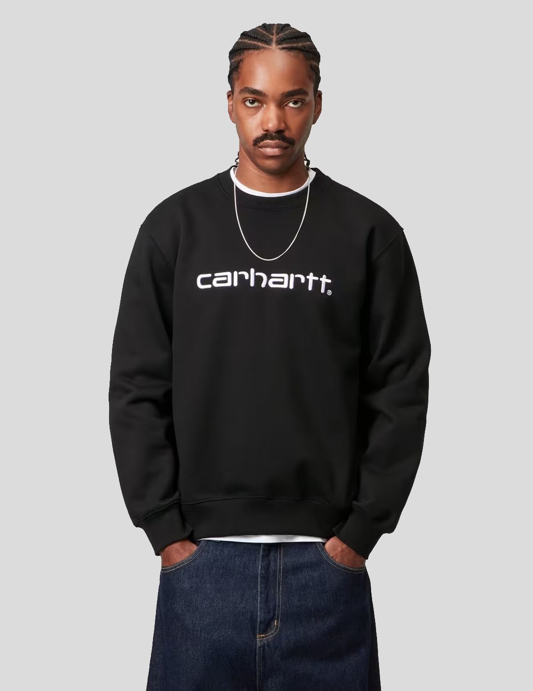 SUDADERA CARHARTT WIP  CARHARTT SWEAT  BLACK-WHITE