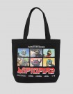 MOCHILA CARHARTT WIP  CANVAS GRAPHIC TOTE  WIPTOPIA 2 BLACK
