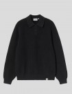CAMISETA CARHARTT WIP  LS MILES POLO   BLACK