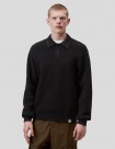 CAMISETA CARHARTT WIP  LS MILES POLO   BLACK