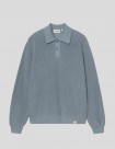 CAMISETA CARHARTT WIP  LS MILES POLO   SHADY BLUE