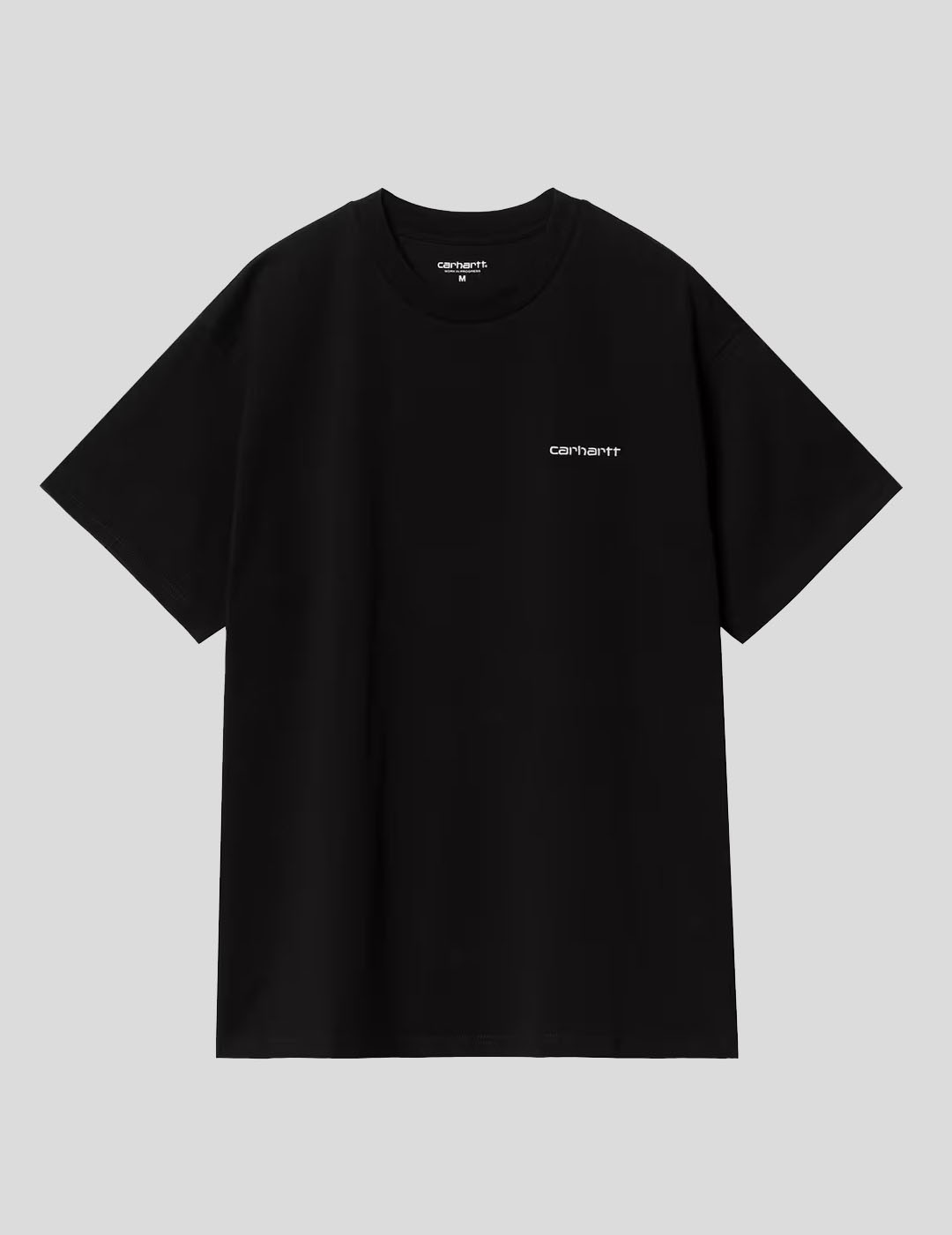 CAMISETA CARHARTT WIP  SCRIPT EMBROIDERY TEE   BLACK-WHITE