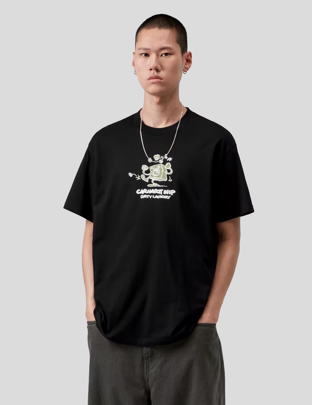 CAMISETA CARHARTT WIP  DIRTY LAUNDRY TEE  BLACK