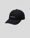 GORRA CARHARTT WIP  CANVAS SCRIPT CAP   BLACK