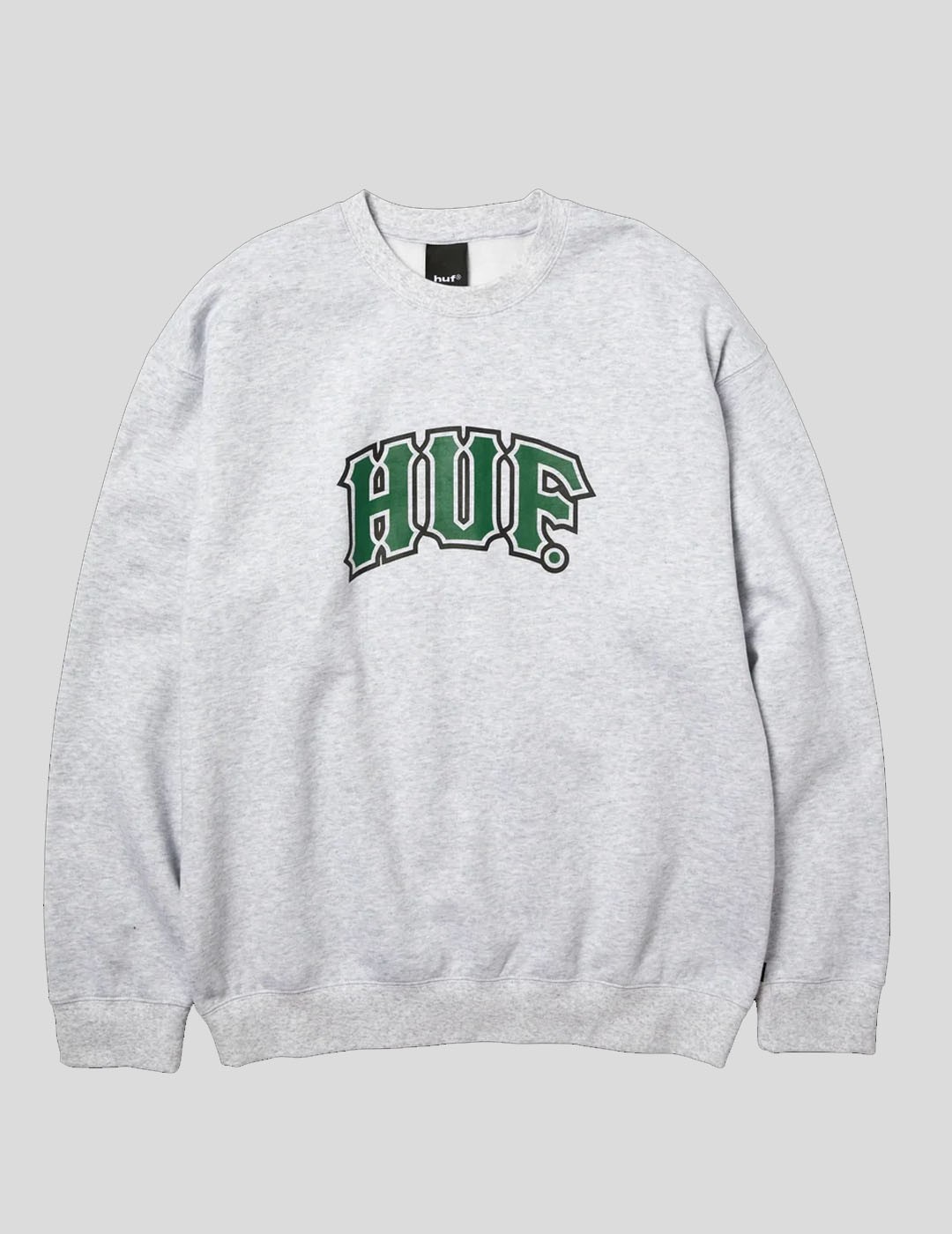 SUDADERA HUF CLASSIC ARCH CREW  HEATHER GREY