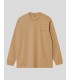 CAMISETA CARHARTT WIP  AMERICAN SCRIPT LS TEE  DUSTY HAMILTON BROWN
