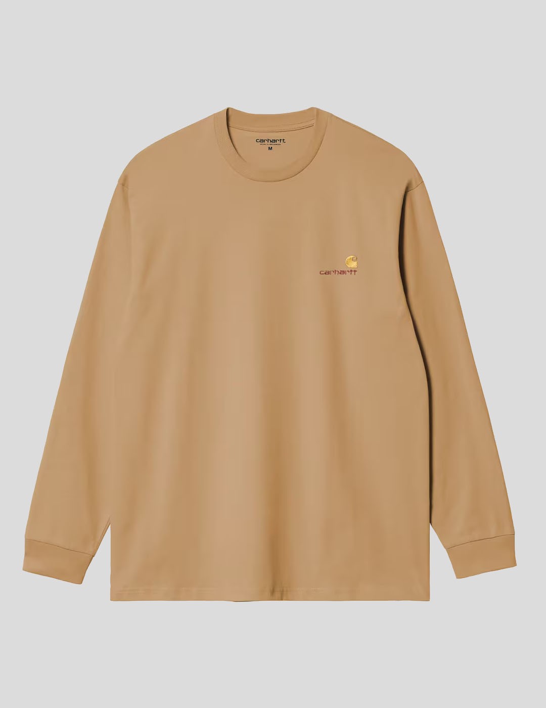 CAMISETA CARHARTT WIP  AMERICAN SCRIPT LS TEE  DUSTY HAMILTON BROWN