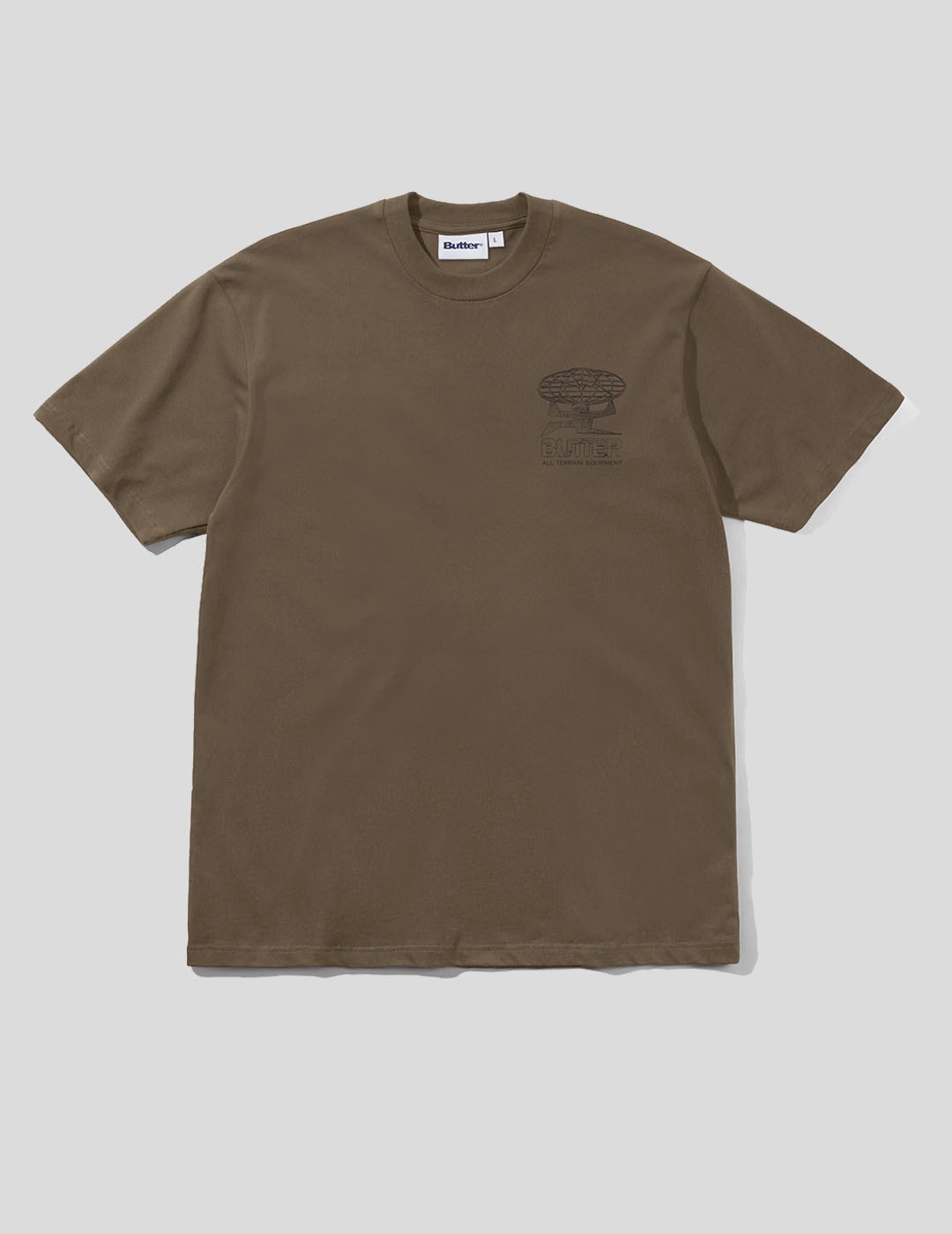 CAMISETA BUTTER GOODS TERRAIN TEE  DARK TAUPE