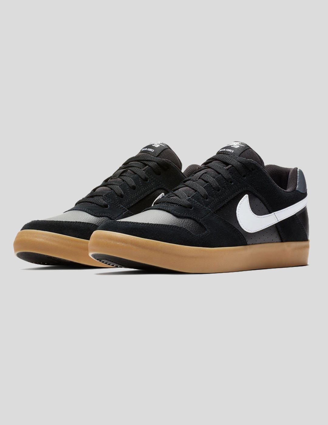 ZAPATILLAS NIKE SB DELTA FORCE VULC  BLACK-WHITE-GUM LIGHT BROWN