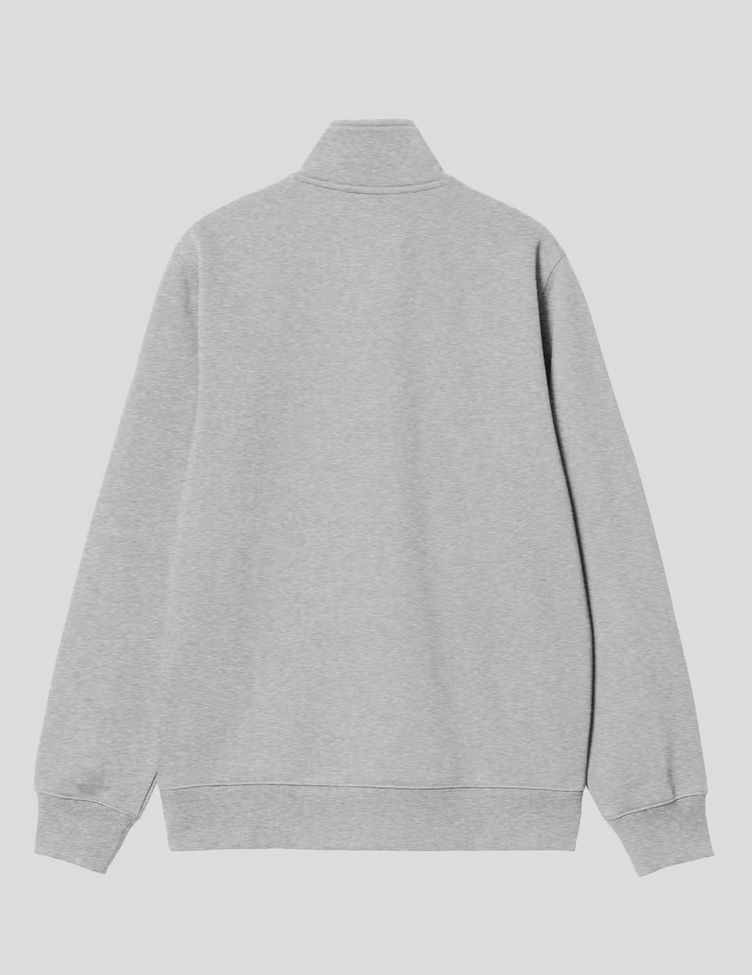 SUDADERA CARHARTT WIP  CHASE NECK ZIP SWEAT  GREY HEATHER