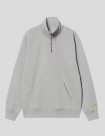 SUDADERA CARHARTT WIP  CHASE NECK ZIP SWEAT  GREY HEATHER
