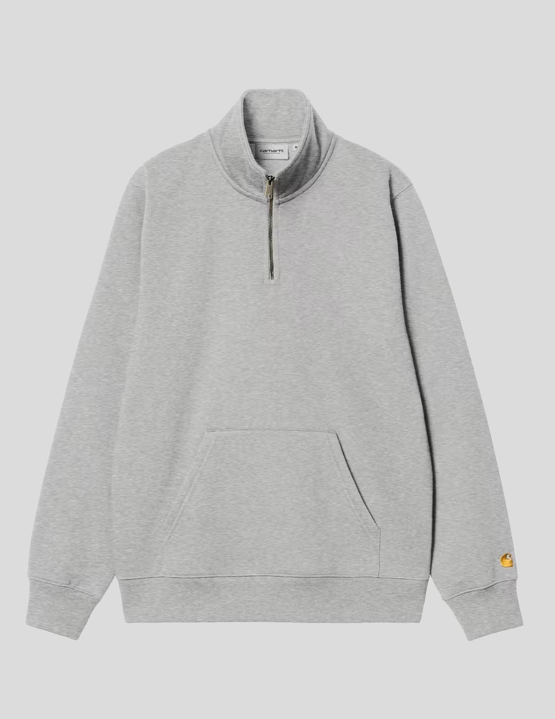 SUDADERA CARHARTT WIP  CHASE NECK ZIP SWEAT  GREY HEATHER