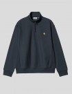SUDADERA CARHARTT WIP  HALF ZIP AMERICAN SCRIPT  DEEP NIGHT 