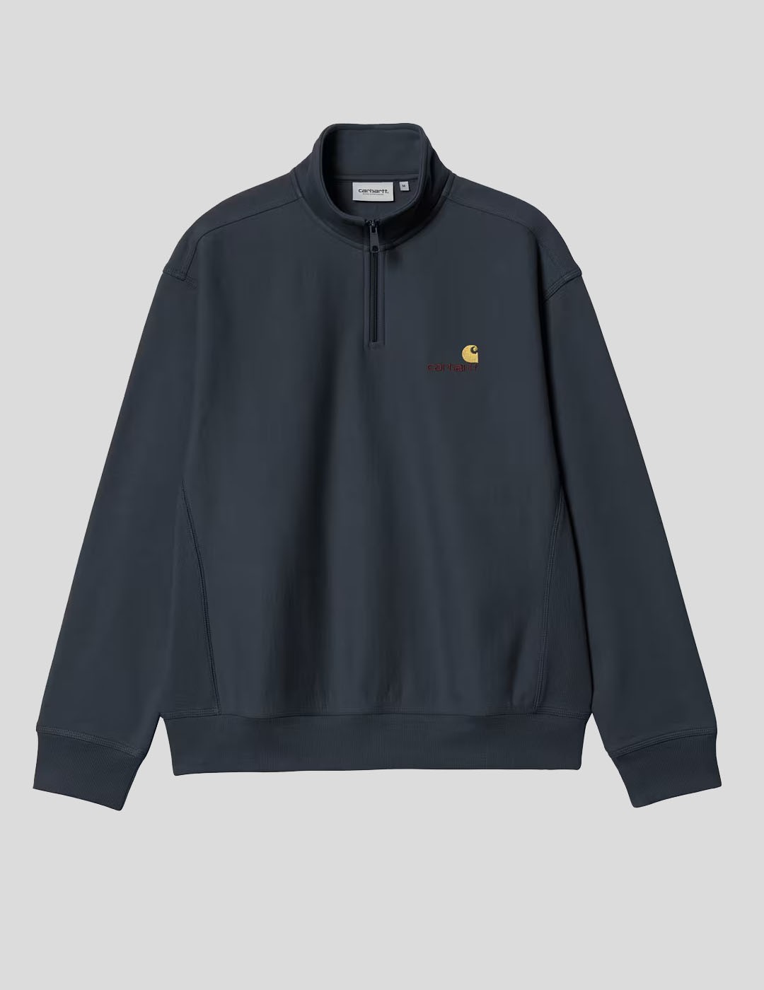 SUDADERA CARHARTT WIP  HALF ZIP AMERICAN SCRIPT  DEEP NIGHT 