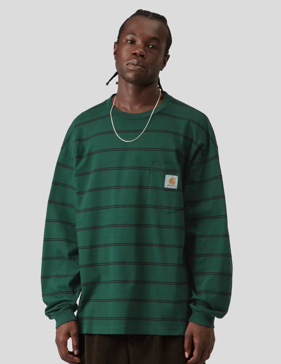 CAMISETA CARHARTT WIP  CARDONA POCKET LS TEE  DARK SCARAB