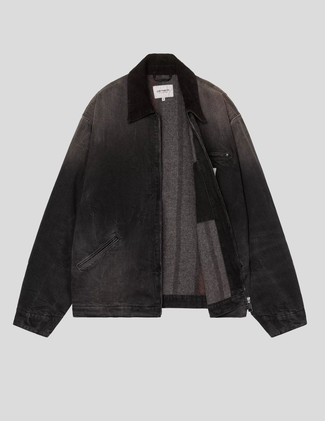 CHAQUETA CARHARTT WIP  OG DETROIT JACKET   BLACK-TOBACCO USED WASH