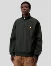 SUDADERA CARHARTT WIP  HALF ZIP AMERICAN SCRIPT  RAVEN