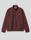 SUDADERA CARHARTT WIP  HALF ZIP AMERICAN SCRIPT  AMARONE