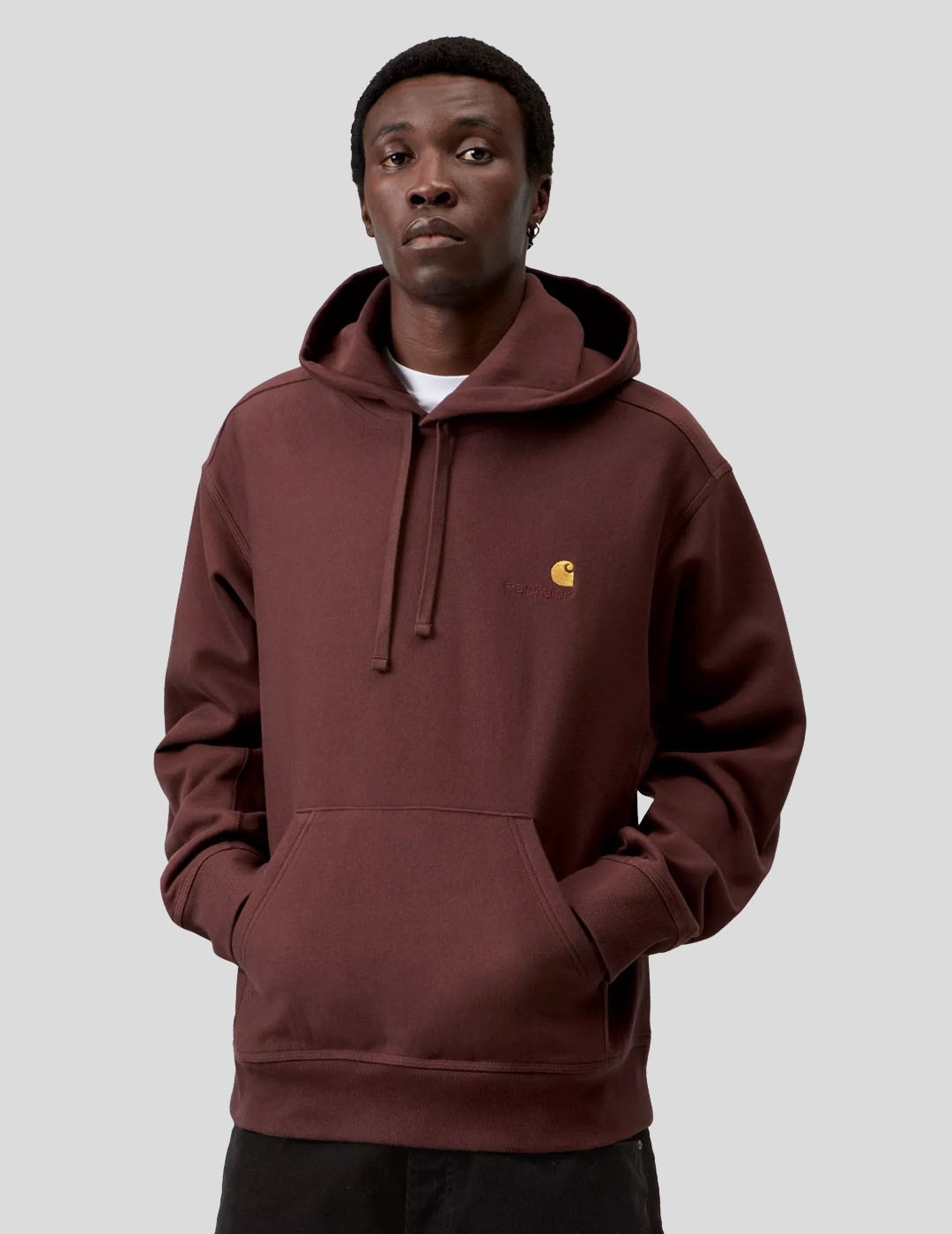 SUDADERA CARHARTT WIP  HOODED AMERICAN SCRIPT SWEATSHIRT  AMARONE