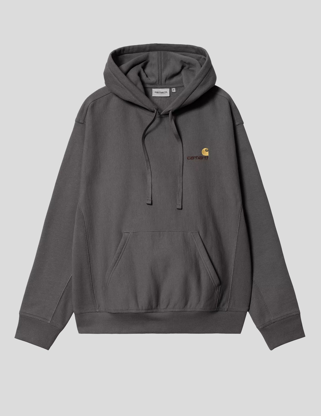 SUDADERA CARHARTT WIP  HOODED AMERICAN SCRIPT SWEATSHIRT  GRAPHITE