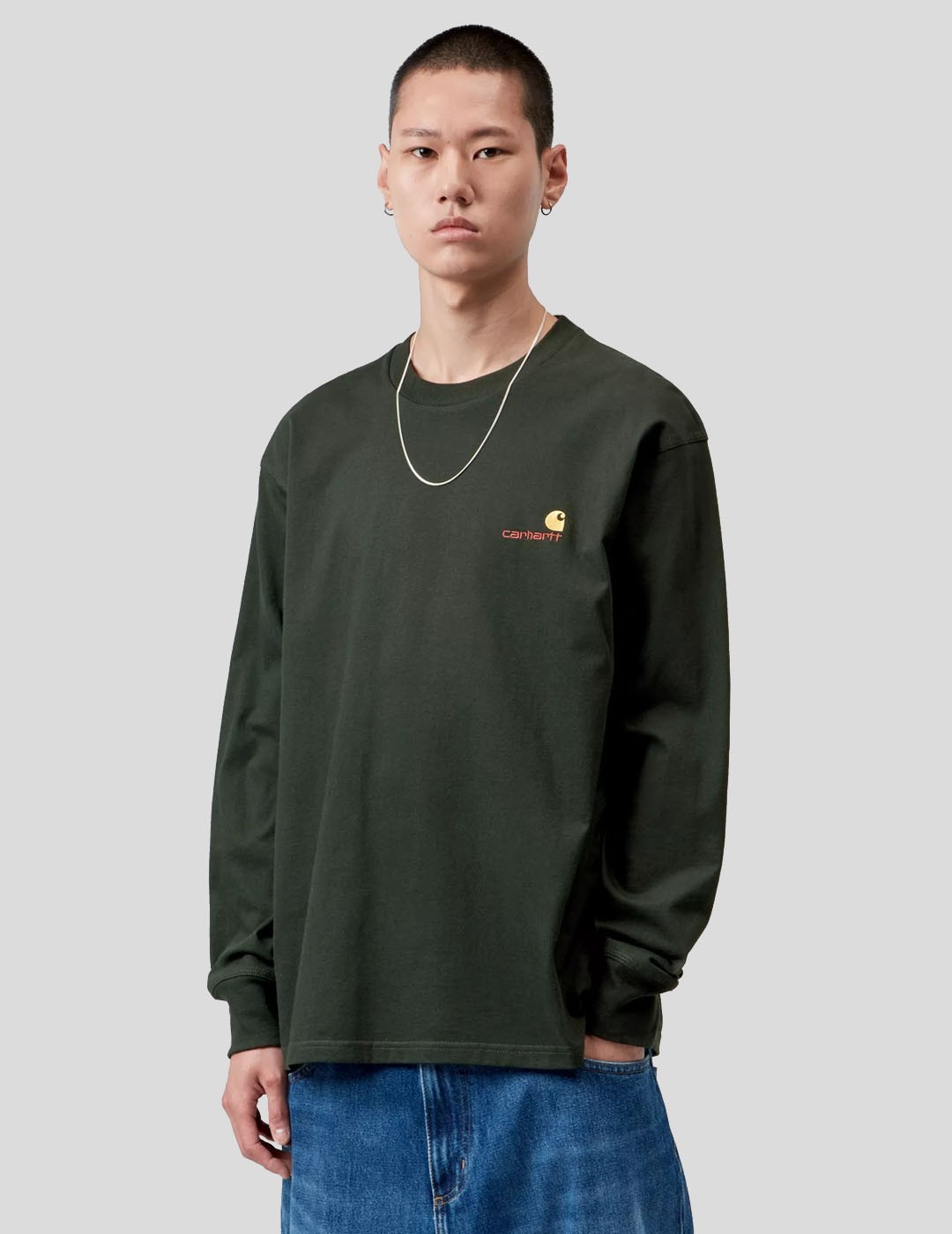 CAMISETA CARHARTT WIP  AMERICAN SCRIPT LS TEE  RAVEN