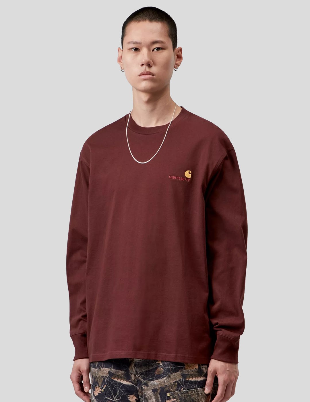CAMISETA CARHARTT WIP  AMERICAN SCRIPT LS TEE  AMARONE