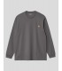 CAMISETA CARHARTT WIP  AMERICAN SCRIPT LS TEE  GRAPHITE