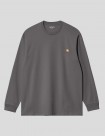 CAMISETA CARHARTT WIP  AMERICAN SCRIPT LS TEE  GRAPHITE