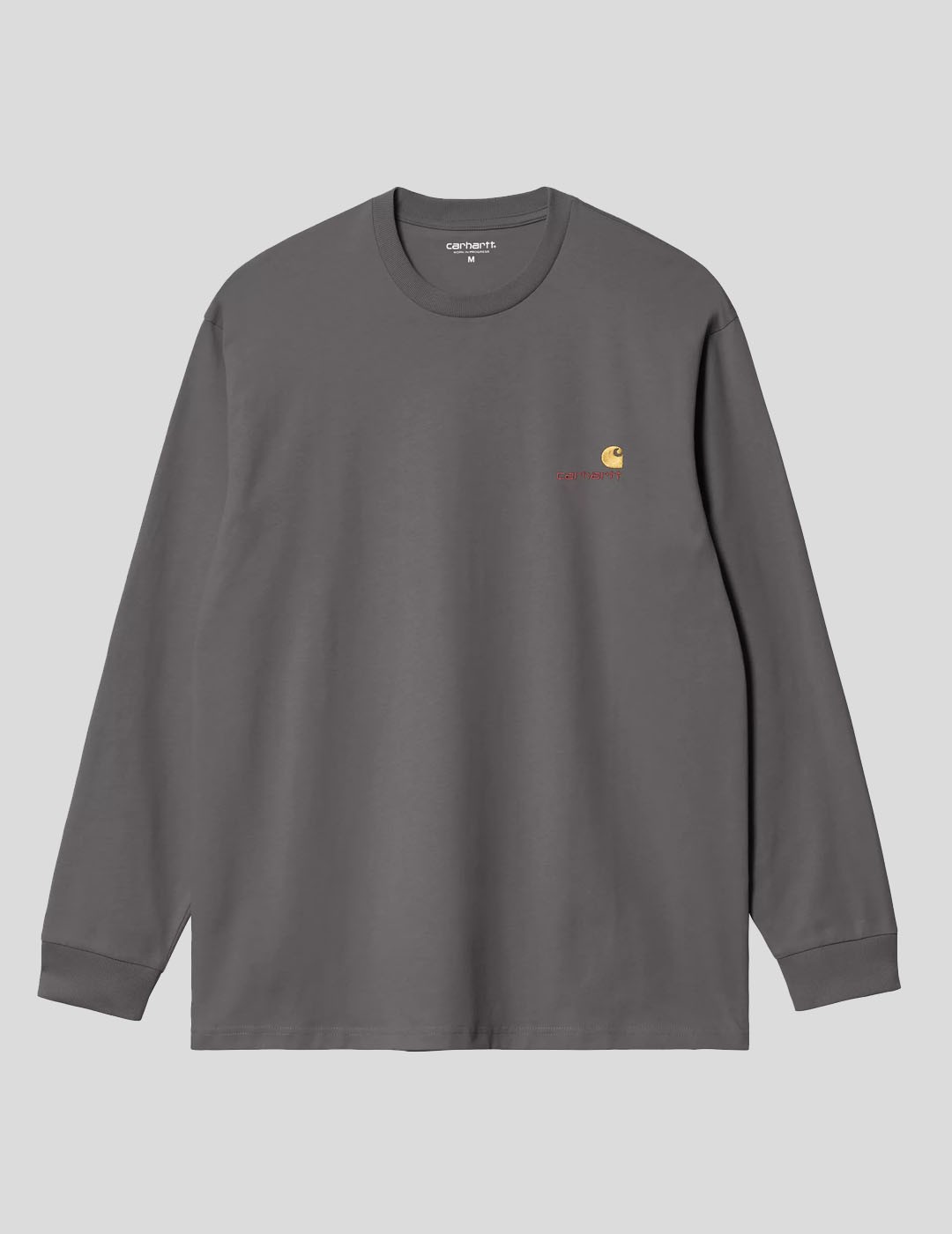 CAMISETA CARHARTT WIP  AMERICAN SCRIPT LS TEE  GRAPHITE