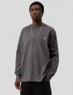 CAMISETA CARHARTT WIP  AMERICAN SCRIPT LS TEE  GRAPHITE