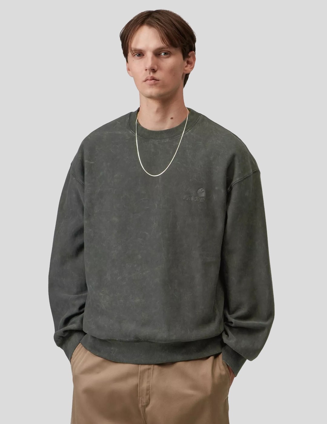SUDADERA CARHARTT WIP  LAMBERT SWEAT  RAVEN MOON WASH