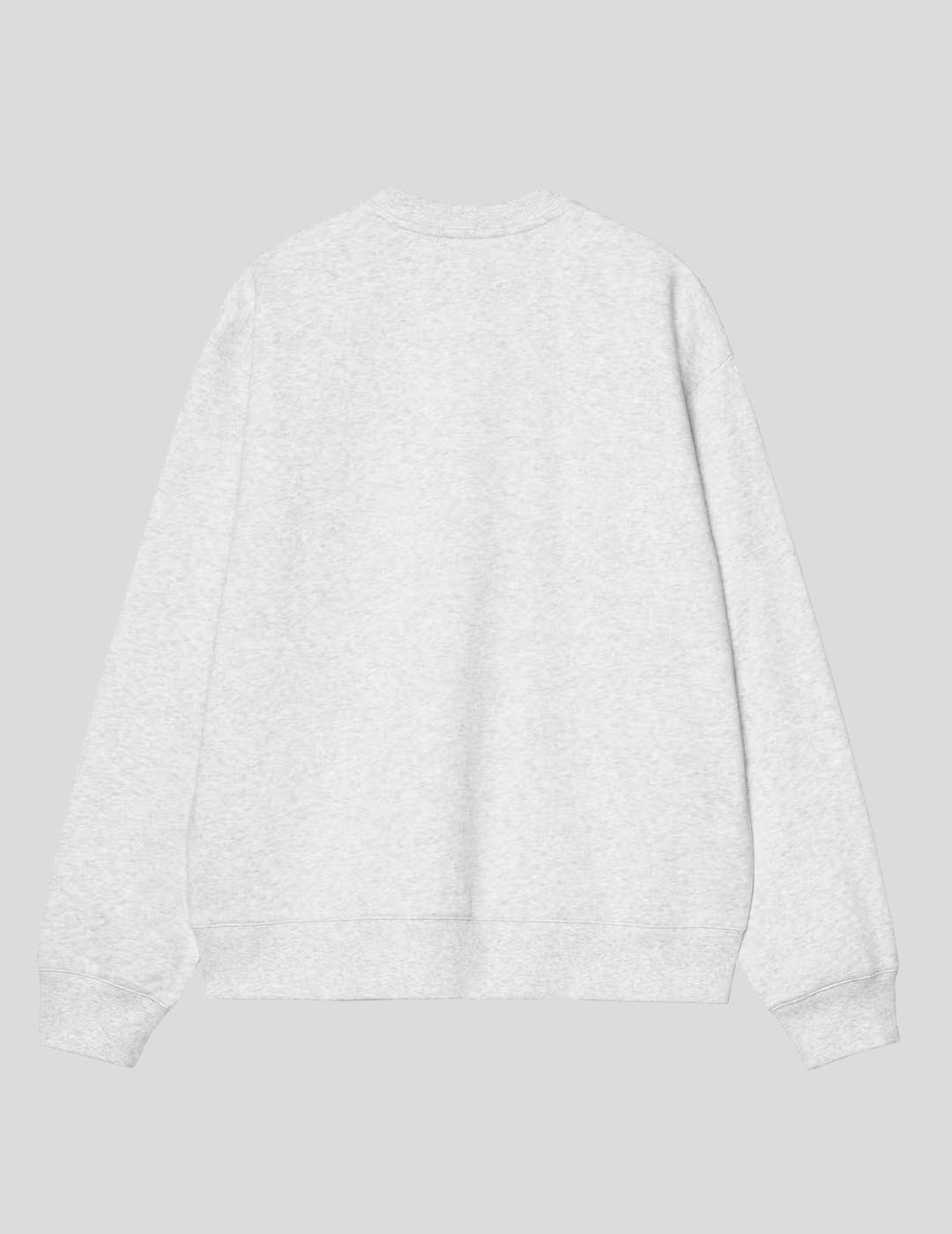 SUDADERA CARHARTT WIP  MACK SWEATSHIRT  ASH HEATHER-BLACK