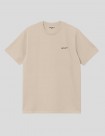 CAMISETA CARHARTT WIP  SCRIPT EMBROIDERY TEE   FLEUR DE SEL