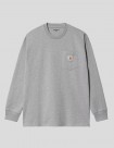 CAMISETA CARHARTT WIP  POCKET LS TEE   GREY HEATHER