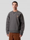 SUDADERA CARHARTT WIP  AMERICAN SCRIPT SWEATSHIRT  GRAPHITE